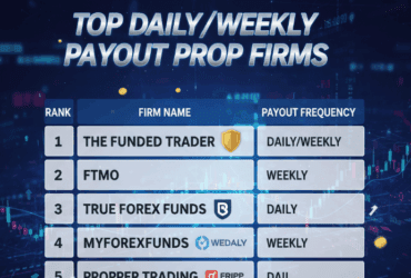 Top 10 Daily/Weekly Payout Prop Firms for Traders in 2025