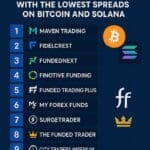 Top 10 Prop Firms with the Lowest Spreads on Bitcoin and Solana