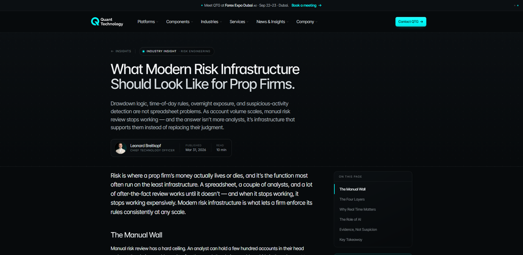 QTG Risk Infrastructure