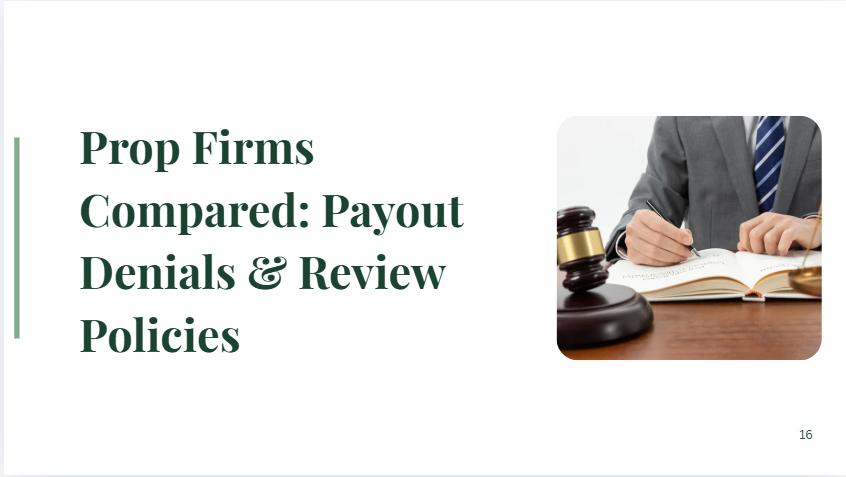 10 Prop Firms Compared: Payout Denials & Review Policies